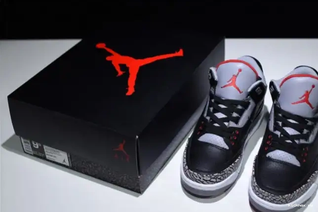 Rep Kickmax Black Air 854262-001 Jordan Cement 3 0323